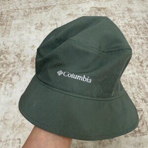 Columbia Hat Cap Fitted Mens Small Medium Green Omni-Shade Outdoor Hiking UV